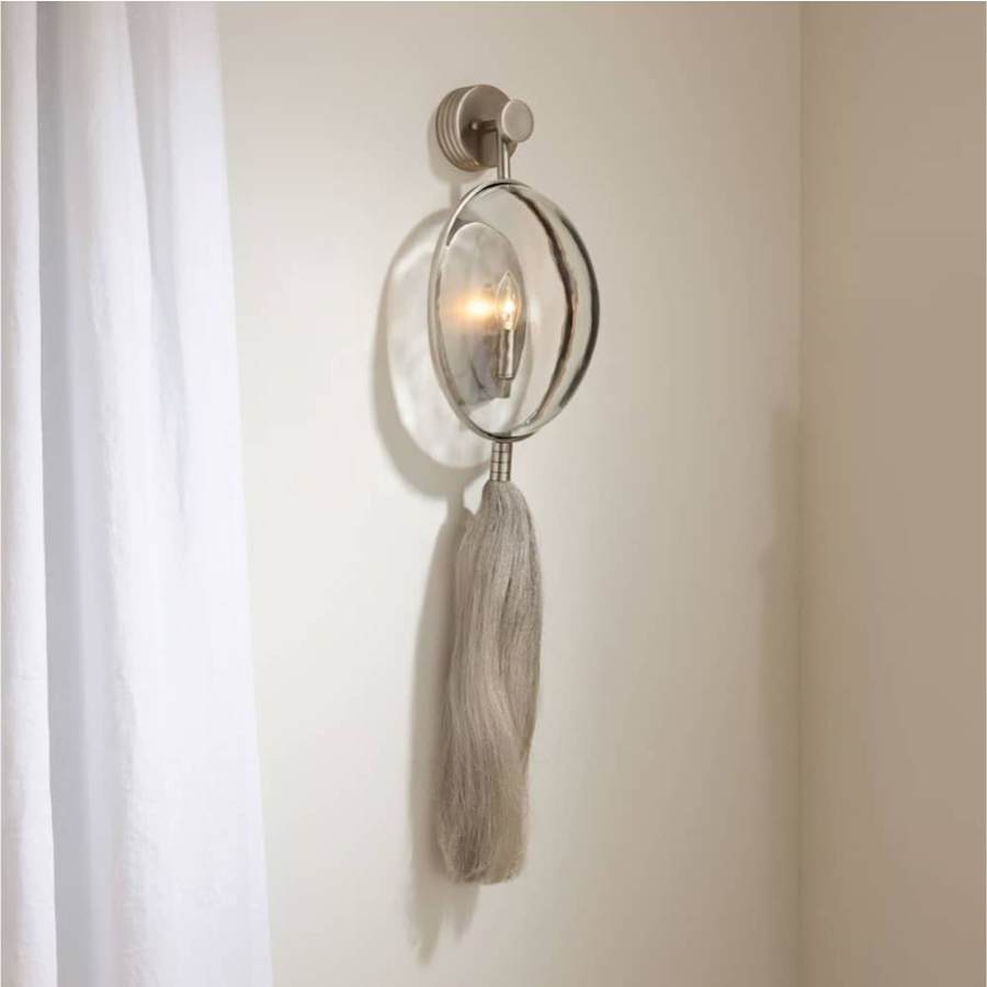 Arteriors Aramis 37" Tall Wall Sconce with Clear Glass Shade
