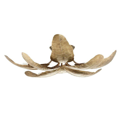 Arteriors Farah 8 Light 44" Wide Semi-Flush Ceiling Fixture with Vintage Brass Shades
