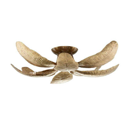 Arteriors Farah 8 Light 44" Wide Semi-Flush Ceiling Fixture with Vintage Brass Shades