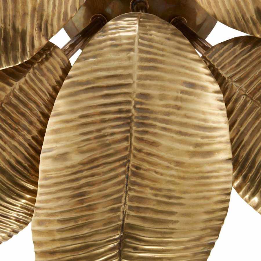 Arteriors Farah 8 Light 44" Wide Semi-Flush Ceiling Fixture with Vintage Brass Shades