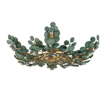 Arteriors Bilal 3 Light 38" Wide Semi-Flush Bowl Ceiling Fixture with Coconut Shell Shade