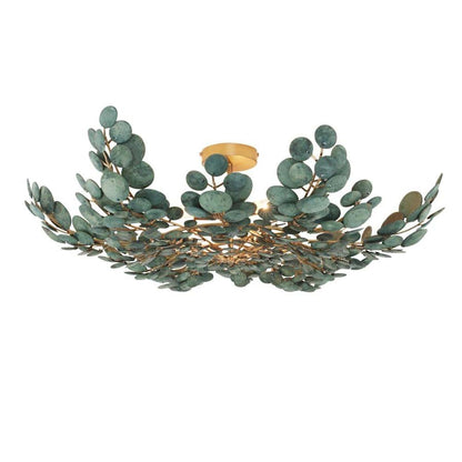Arteriors Bilal 3 Light 38" Wide Semi-Flush Bowl Ceiling Fixture with Coconut Shell Shade