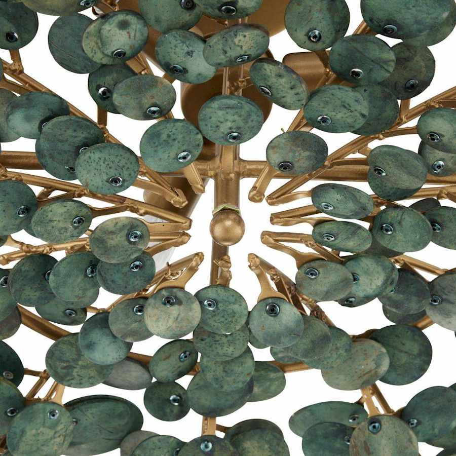 Arteriors Bilal 3 Light 38" Wide Semi-Flush Bowl Ceiling Fixture with Coconut Shell Shade