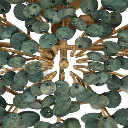 Arteriors Bilal 3 Light 38" Wide Semi-Flush Bowl Ceiling Fixture with Coconut Shell Shade