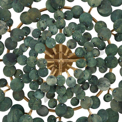 Arteriors Bilal 3 Light 38" Wide Semi-Flush Bowl Ceiling Fixture with Coconut Shell Shade