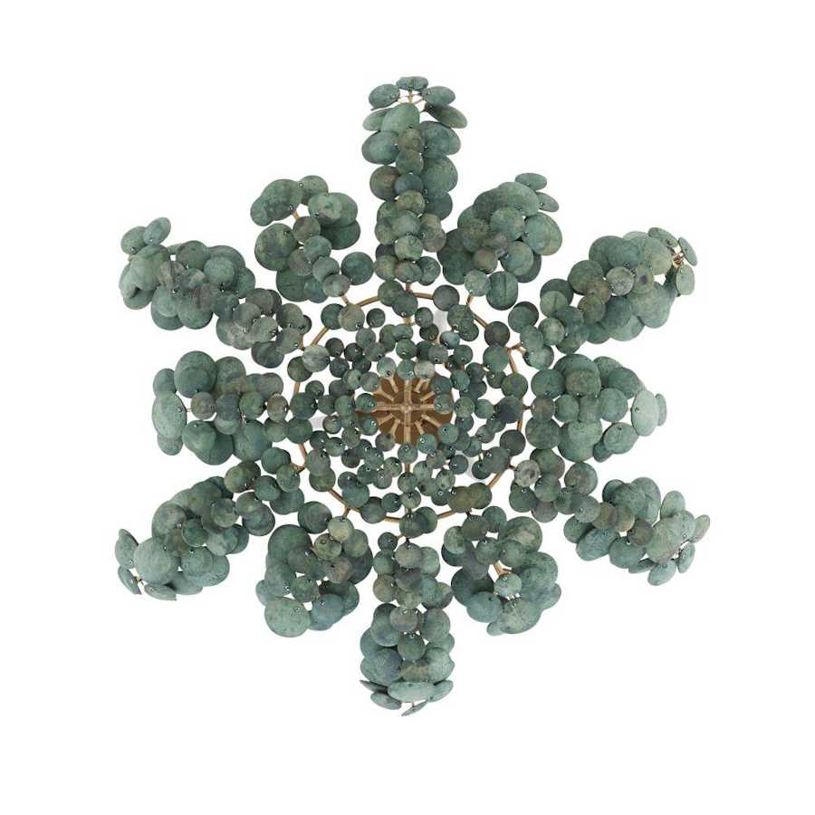 Arteriors Bilal 3 Light 38" Wide Semi-Flush Bowl Ceiling Fixture with Coconut Shell Shade
