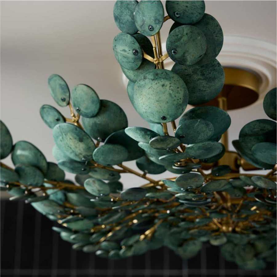 Arteriors Bilal 3 Light 38" Wide Semi-Flush Bowl Ceiling Fixture with Coconut Shell Shade