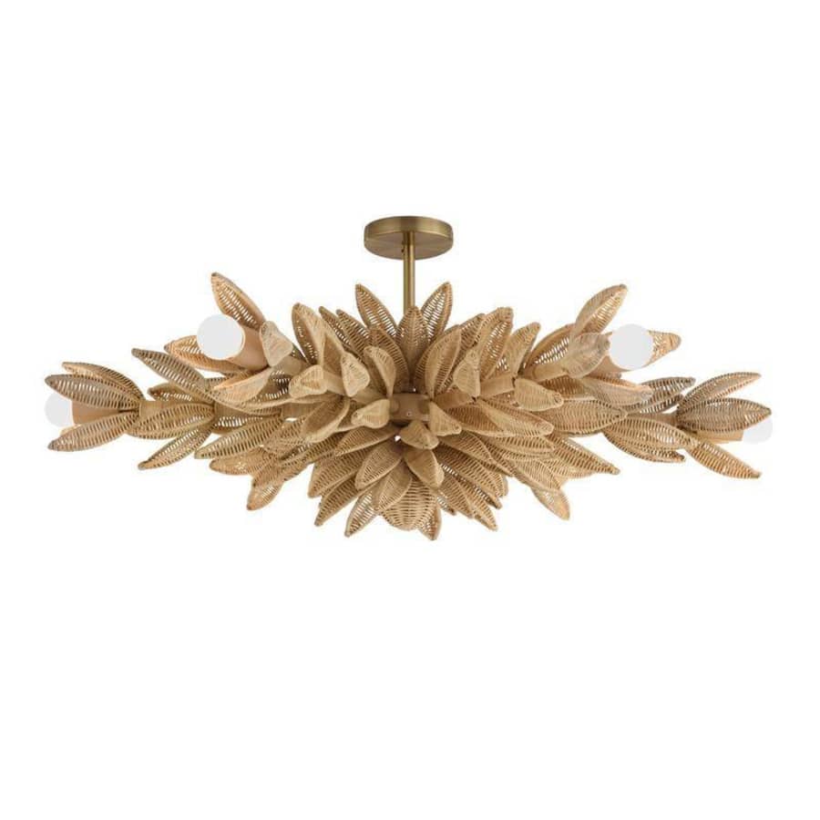 Arteriors Kasai 6 Light 37" Wide Semi-Flush Ceiling Fixture