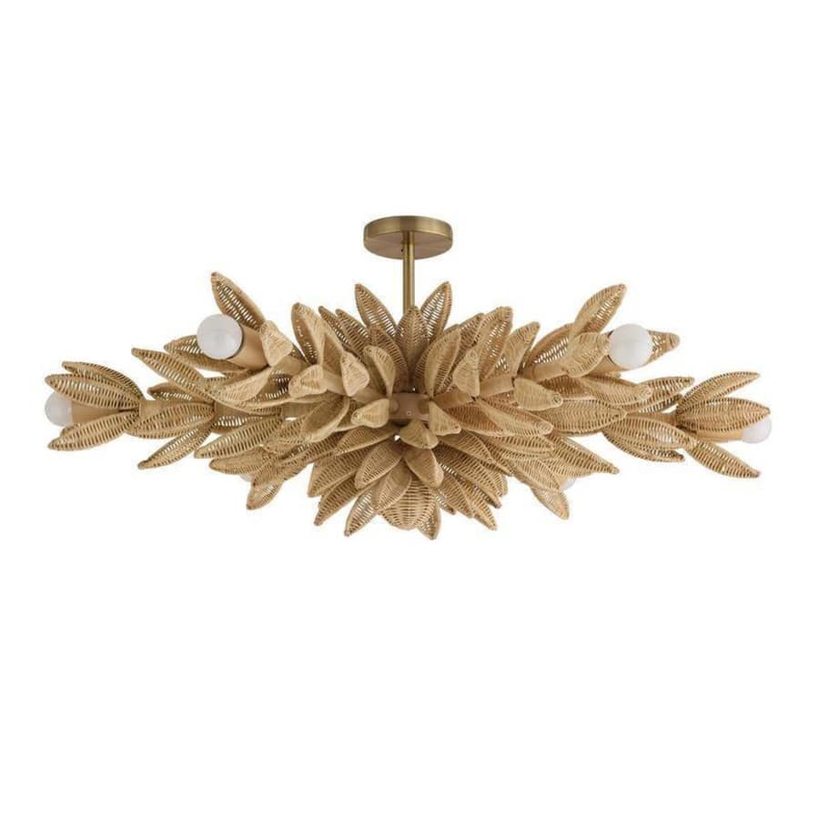 Arteriors Kasai 6 Light 37" Wide Semi-Flush Ceiling Fixture