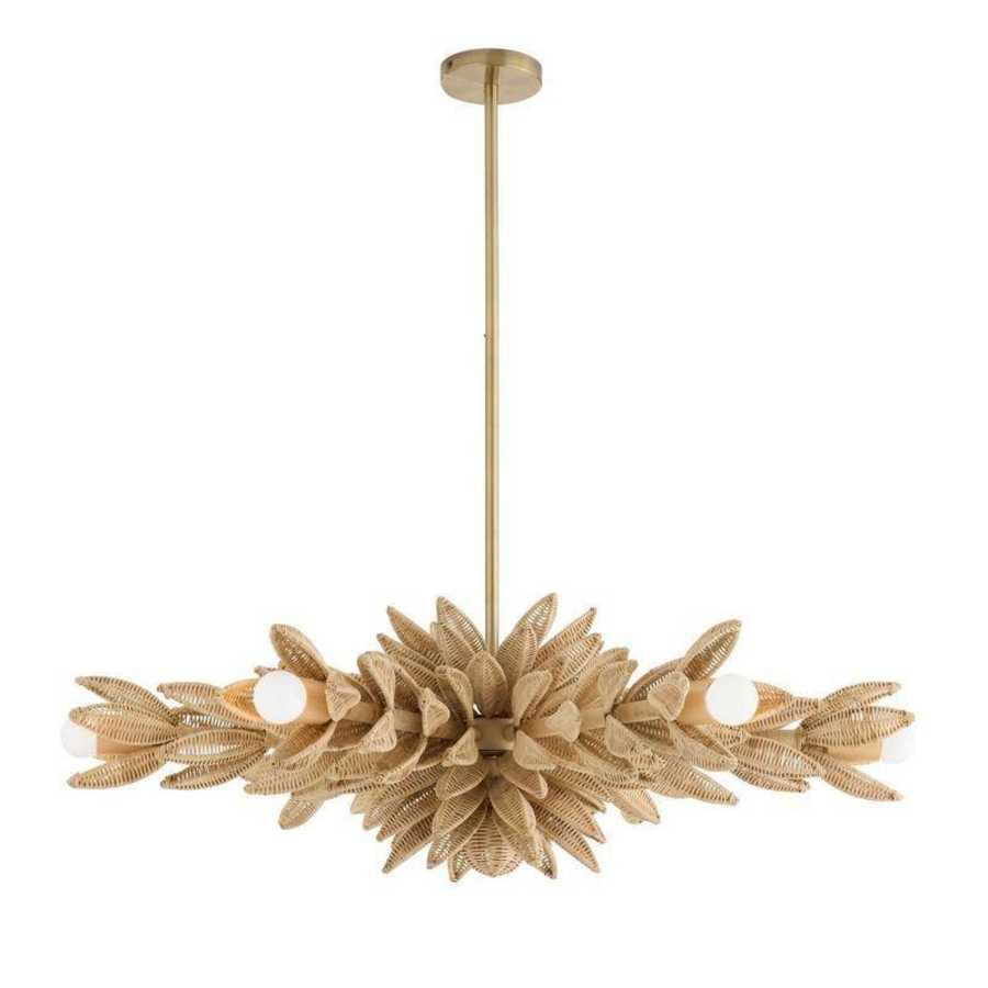 Arteriors Kasai 6 Light 37" Wide Semi-Flush Ceiling Fixture