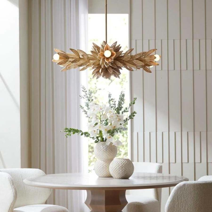 Arteriors Kasai 6 Light 37" Wide Semi-Flush Ceiling Fixture
