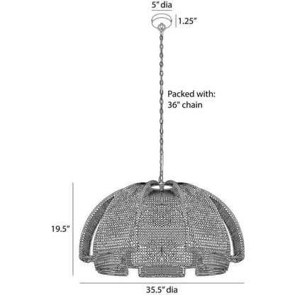 Arteriors Kamari 3 Light 36" Wide Pendant