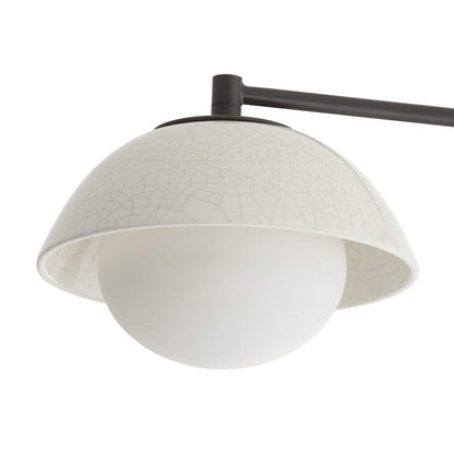 Arteriors Glaze 4 Light 45" Wide Semi-Flush Ceiling Fixture with Ceramic and Opal Glass Shades