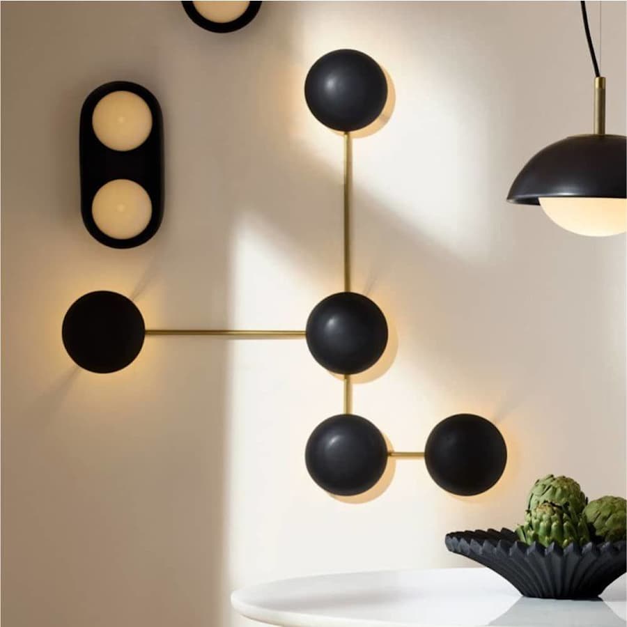 Arteriors Glaze 5 Light 44" Tall Wall Sconce with Ceramic Shades