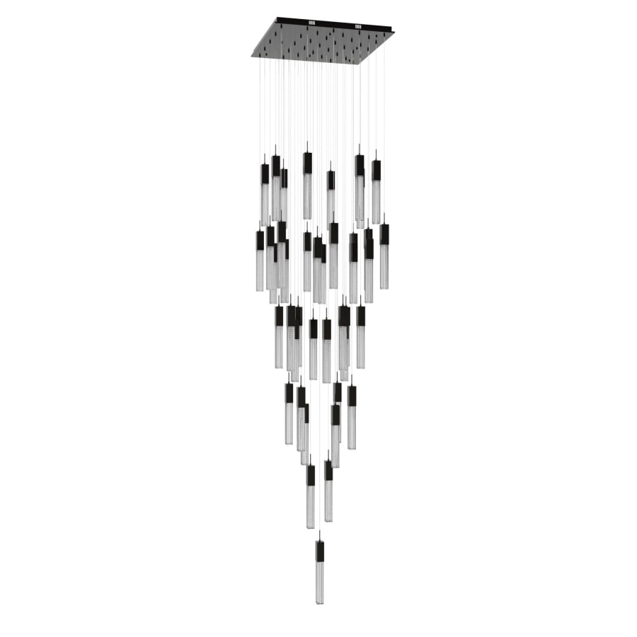 Avenue Lighting Boa 41 Light 35" Wide LED Crystal Multi Light Pendant with Rock-Studded Glass Shades