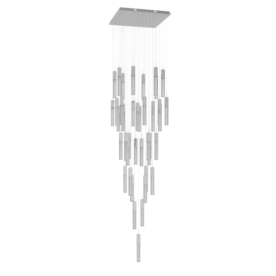 Avenue Lighting Boa 41 Light 35" Wide LED Crystal Multi Light Pendant with Rock-Studded Glass Shades