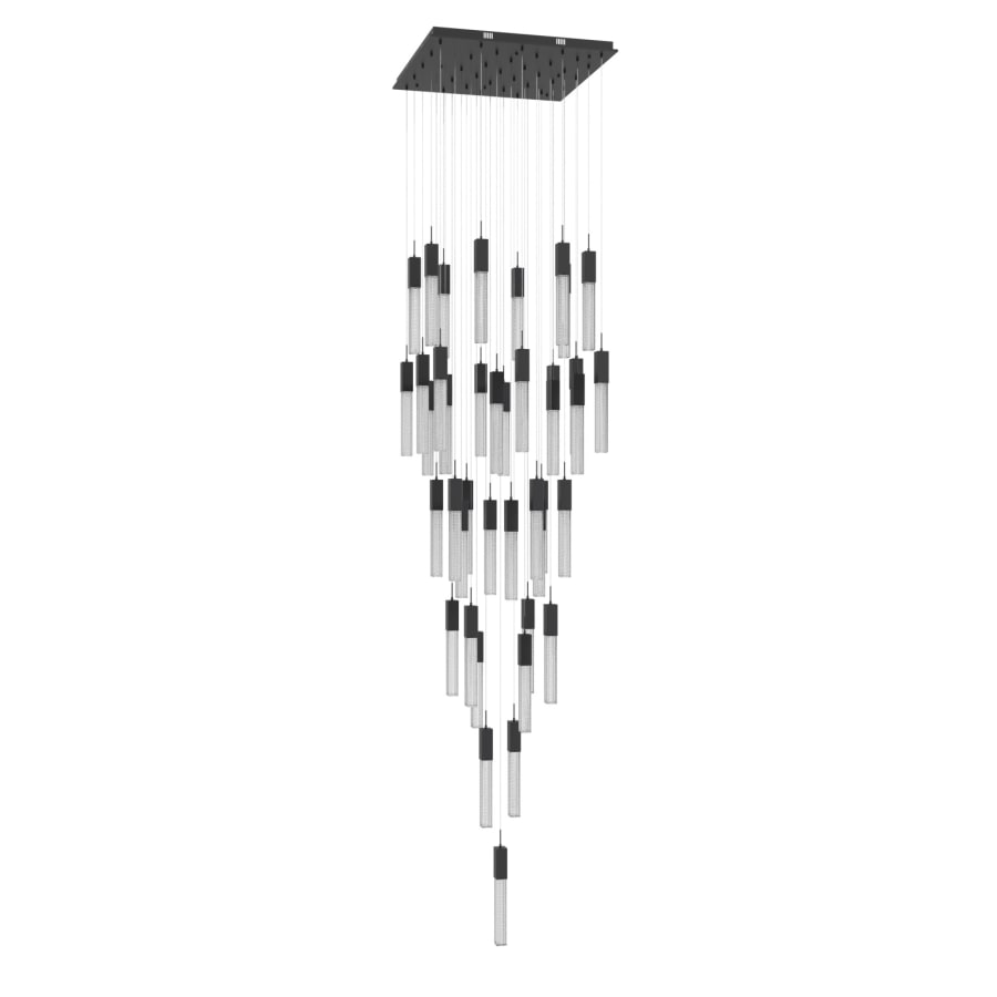 Avenue Lighting Boa 41 Light 35" Wide LED Crystal Multi Light Pendant with Rock-Studded Glass Shades