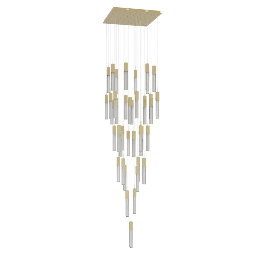 Avenue Lighting Boa 41 Light 35" Wide LED Crystal Multi Light Pendant with Rock-Studded Glass Shades