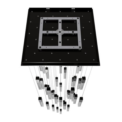 Avenue Lighting Boa 41 Light 35" Wide LED Crystal Multi Light Pendant with Rock-Studded Glass Shades