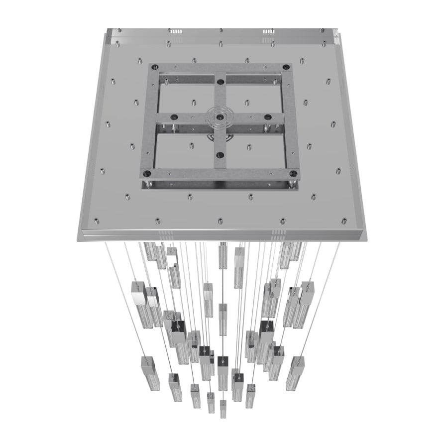Avenue Lighting Boa 41 Light 35" Wide LED Crystal Multi Light Pendant with Rock-Studded Glass Shades