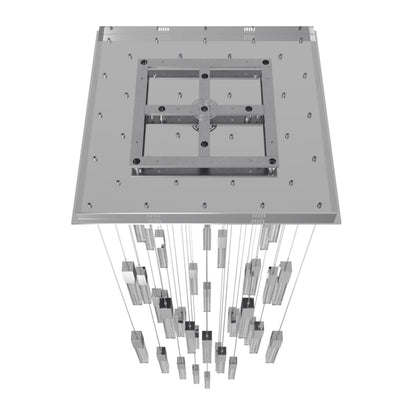 Avenue Lighting Boa 41 Light 35" Wide LED Crystal Multi Light Pendant with Rock-Studded Glass Shades
