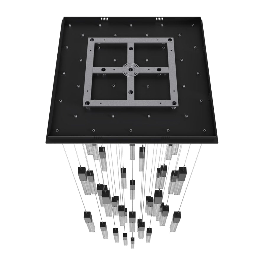 Avenue Lighting Boa 41 Light 35" Wide LED Crystal Multi Light Pendant with Rock-Studded Glass Shades