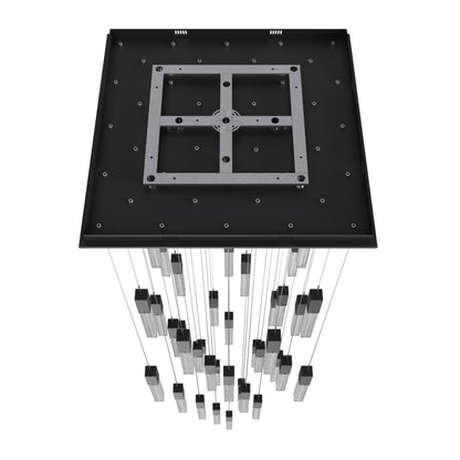 Avenue Lighting Boa 41 Light 35" Wide LED Crystal Multi Light Pendant with Rock-Studded Glass Shades