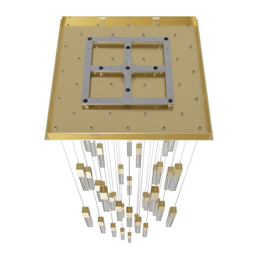 Avenue Lighting Boa 41 Light 35" Wide LED Crystal Multi Light Pendant with Rock-Studded Glass Shades