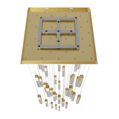 Avenue Lighting Boa 41 Light 35" Wide LED Crystal Multi Light Pendant with Rock-Studded Glass Shades