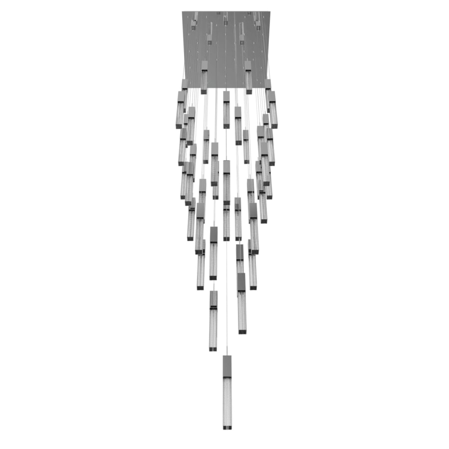 Avenue Lighting Boa 41 Light 35" Wide LED Crystal Multi Light Pendant with Rock-Studded Glass Shades
