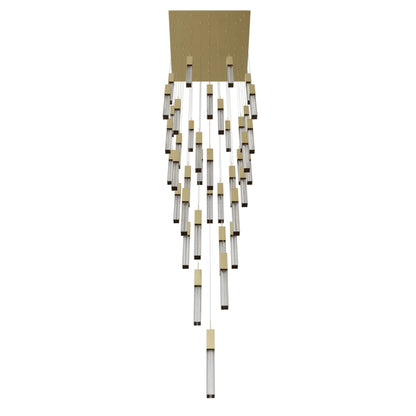 Avenue Lighting Boa 41 Light 35" Wide LED Crystal Multi Light Pendant with Rock-Studded Glass Shades