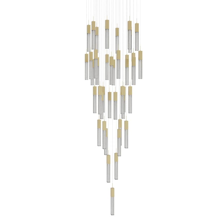Avenue Lighting Boa 41 Light 35" Wide LED Crystal Multi Light Pendant with Rock-Studded Glass Shades