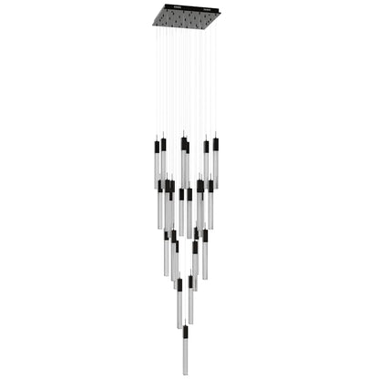 Avenue Lighting Boa 25 Light 28" Wide LED Crystal Multi Light Pendant with Rock-Studded Glass Shades