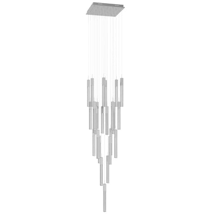Avenue Lighting Boa 25 Light 28" Wide LED Crystal Multi Light Pendant with Rock-Studded Glass Shades