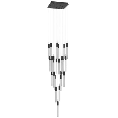 Avenue Lighting Boa 25 Light 28" Wide LED Crystal Multi Light Pendant with Rock-Studded Glass Shades