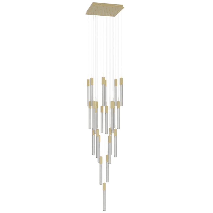 Avenue Lighting Boa 25 Light 28" Wide LED Crystal Multi Light Pendant with Rock-Studded Glass Shades