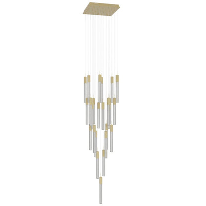 Avenue Lighting Boa 25 Light 28" Wide LED Crystal Multi Light Pendant with Rock-Studded Glass Shades