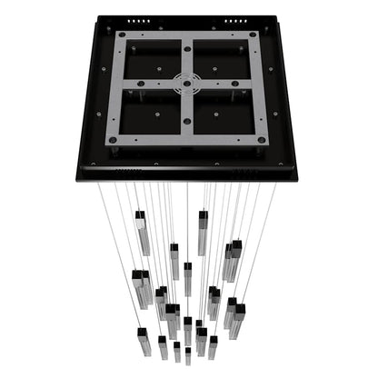Avenue Lighting Boa 25 Light 28" Wide LED Crystal Multi Light Pendant with Rock-Studded Glass Shades