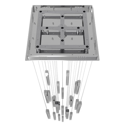 Avenue Lighting Boa 25 Light 28" Wide LED Crystal Multi Light Pendant with Rock-Studded Glass Shades