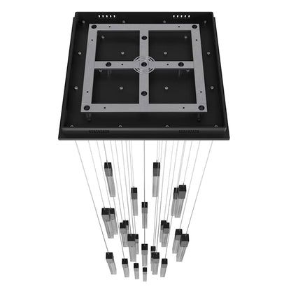Avenue Lighting Boa 25 Light 28" Wide LED Crystal Multi Light Pendant with Rock-Studded Glass Shades