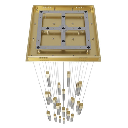 Avenue Lighting Boa 25 Light 28" Wide LED Crystal Multi Light Pendant with Rock-Studded Glass Shades