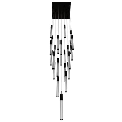 Avenue Lighting Boa 25 Light 28" Wide LED Crystal Multi Light Pendant with Rock-Studded Glass Shades