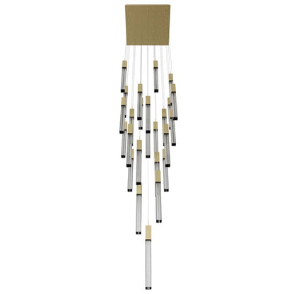 Avenue Lighting Boa 25 Light 28" Wide LED Crystal Multi Light Pendant with Rock-Studded Glass Shades