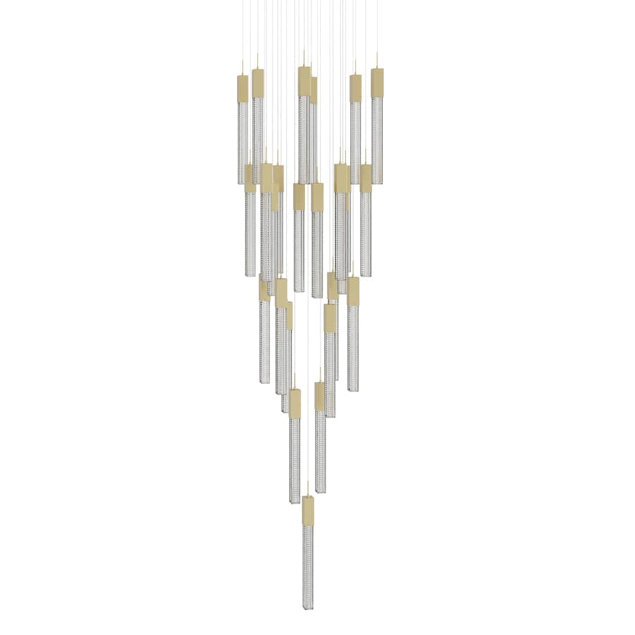 Avenue Lighting Boa 25 Light 28" Wide LED Crystal Multi Light Pendant with Rock-Studded Glass Shades