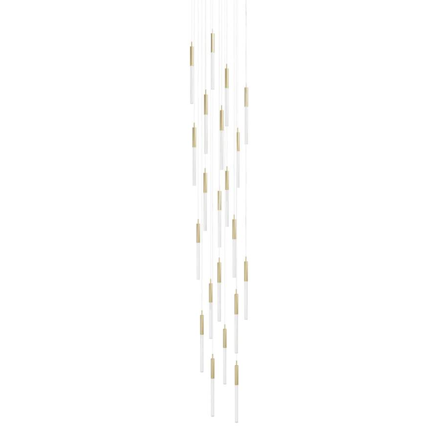Avenue Lighting Main St. 21 Light 22" Wide LED Multi Light Pendant with Snow Glass Shades