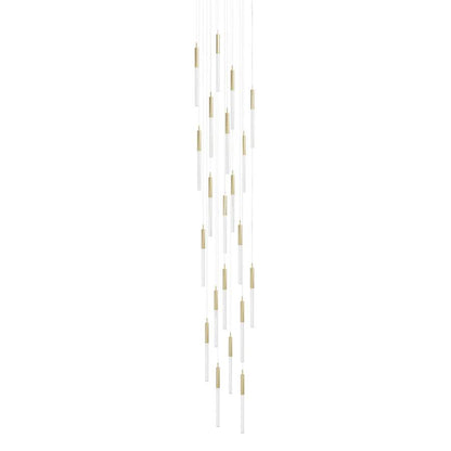 Avenue Lighting Main St. 21 Light 22" Wide LED Multi Light Pendant with Snow Glass Shades