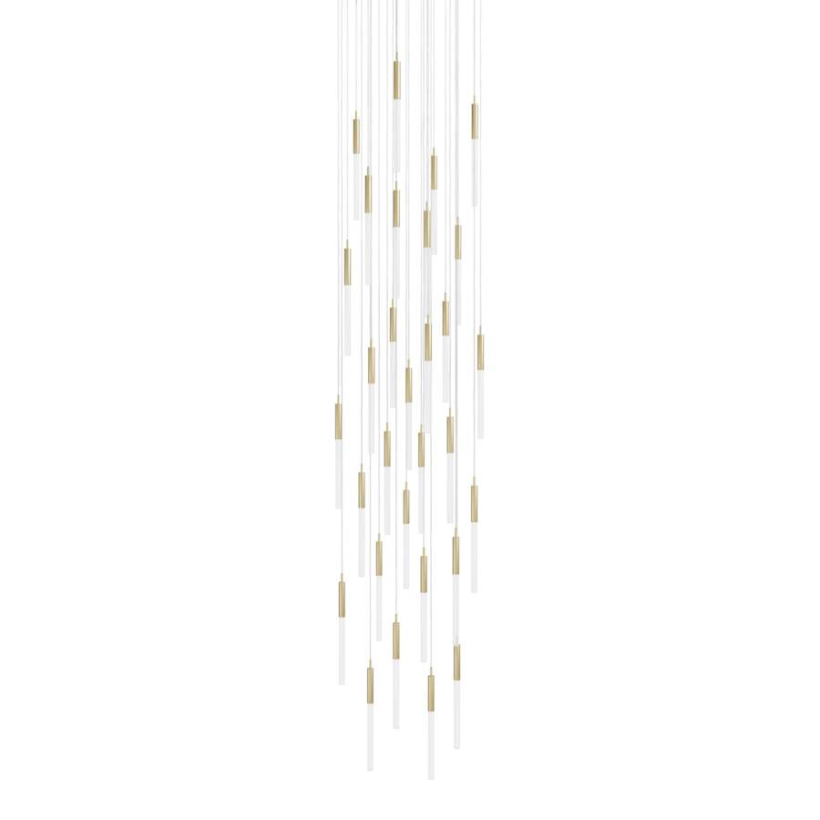 Avenue Lighting Main St. 31 Light 30" Wide LED Multi Light Pendant with Frosted Glass Shades