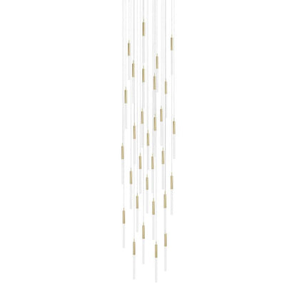 Avenue Lighting Main St. 31 Light 30" Wide LED Multi Light Pendant with Frosted Glass Shades