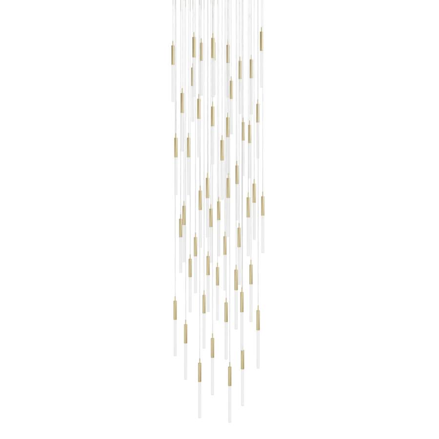 Avenue Lighting Main St. 51 Light 37" Wide LED Multi Light Pendant with Frosted Glass Shades