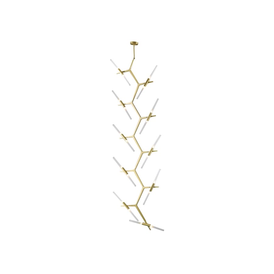 Avenue Lighting San Vicente Blvd. 20 Light 35" Wide LED Abstract Chandelier with Frosted Glass Shades